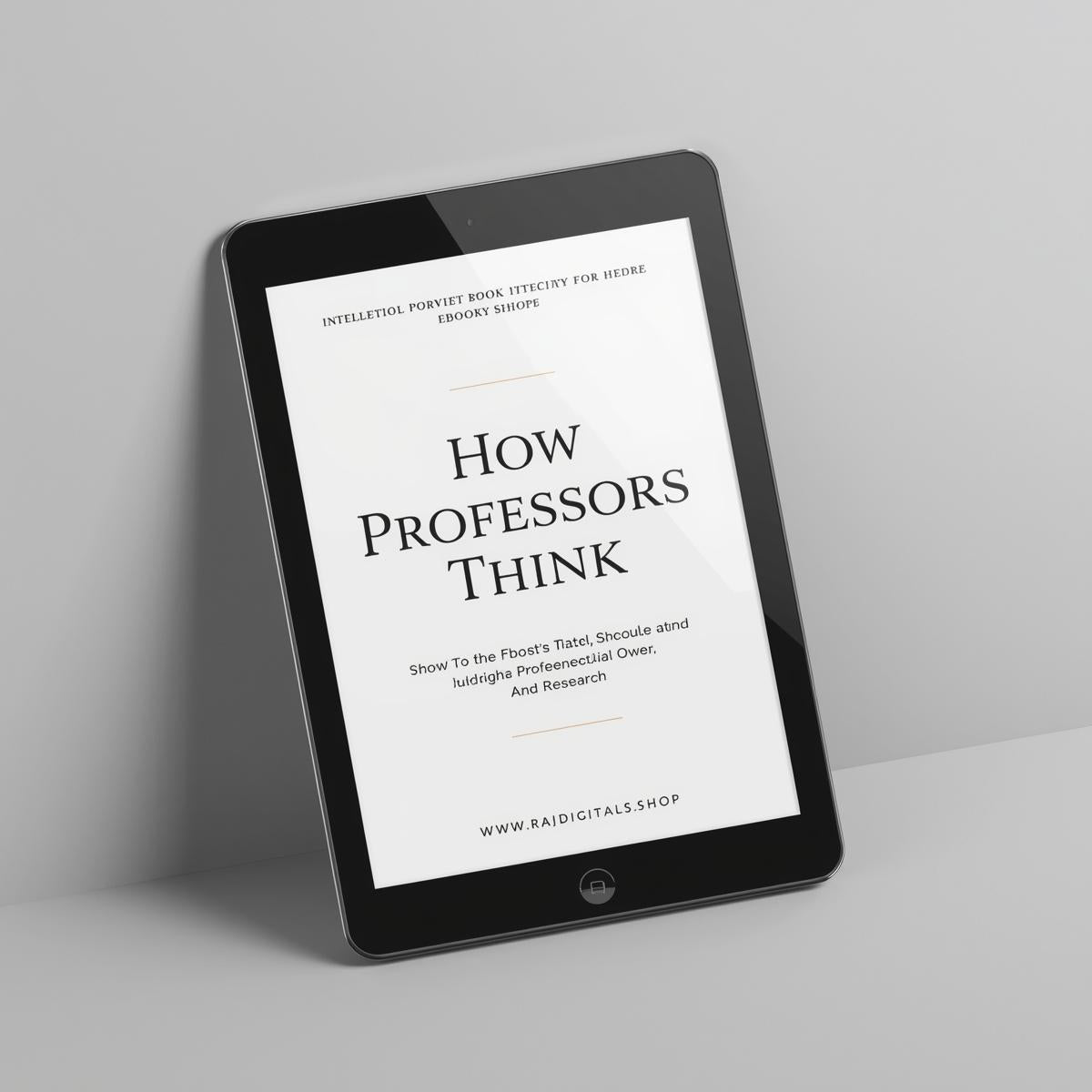 How Professors Think